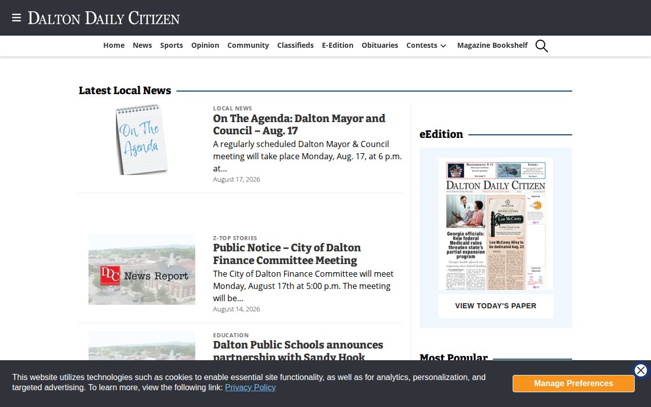 Whitfield County local arrest-news coverage and booking record context